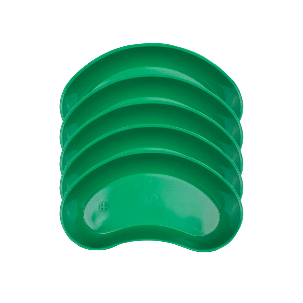Disposable Green Plastic Kidney Dish 200mL - 5Pk
