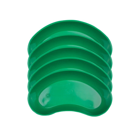 Disposable Green Plastic Kidney Dish 200mL - 5Pk