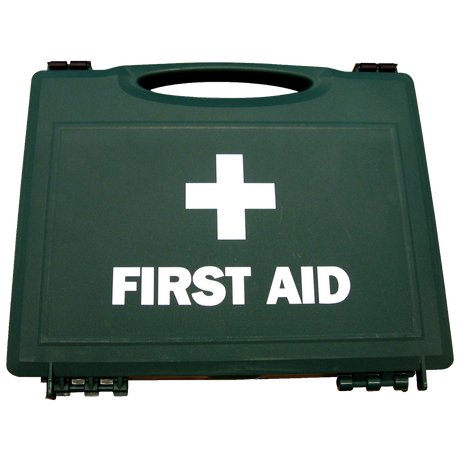 Green Medium Plastic First Aid Case 27 x 20 x 8cm