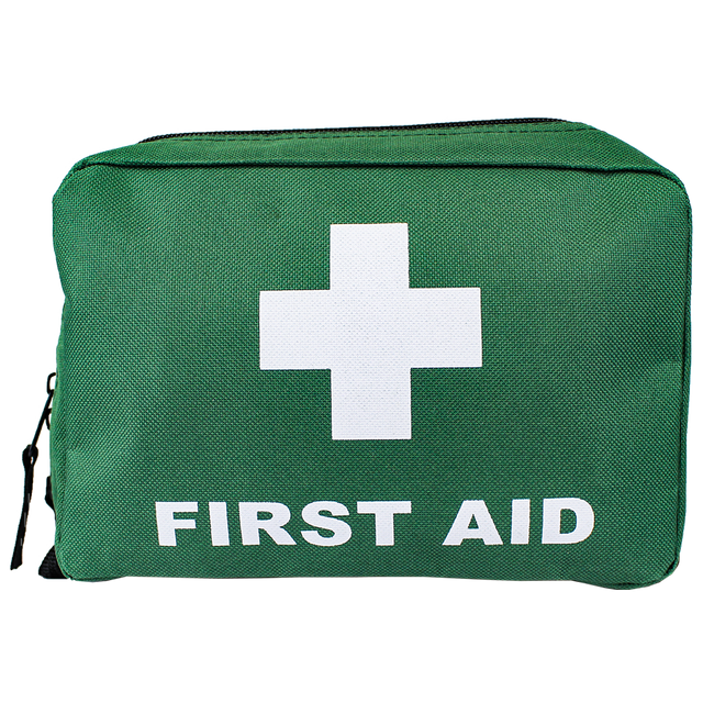 Small Green First Aid Bag 21 x 15 x 7.5cm
