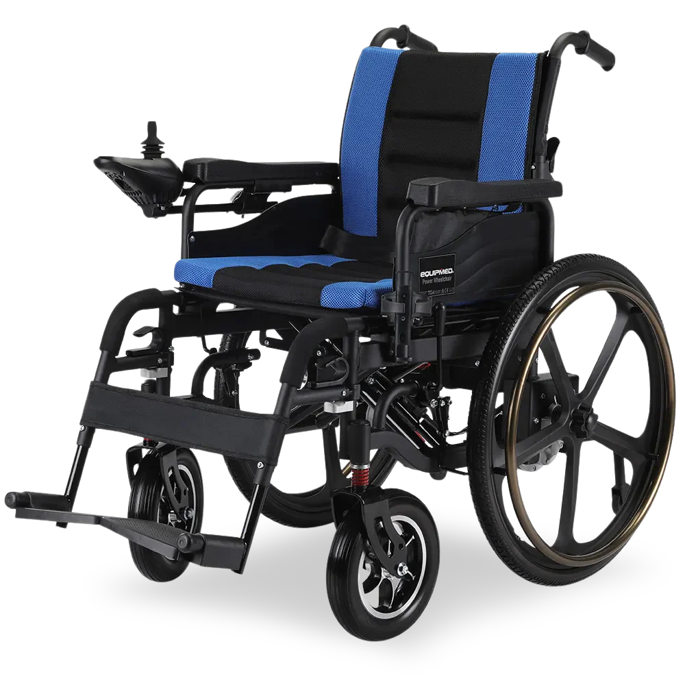 Folding Electric Wheelchair – 24" Wheels, Up to 130kg Load