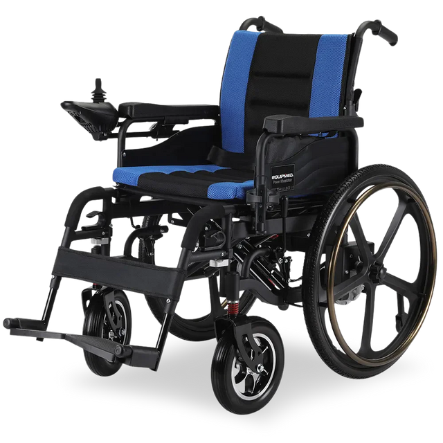 Folding Electric Wheelchair – 24" Wheels, Up to 130kg Load