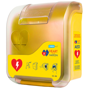 CARDIACT Alarmed AED Cabinet Yellow - 41 x 33 x 19cm
