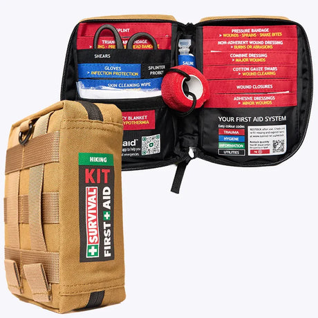 SURVIVAL Hiking First Aid Kit – Compact Outdoor Emergency Kit