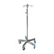 Intravenous IV Pole, 4 Prong Stainless Steel Head and Base