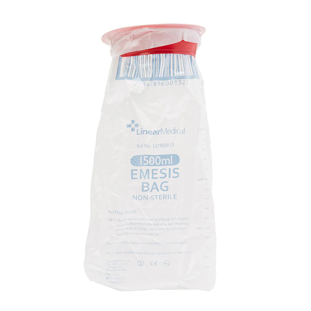 Emesis Bag with Red Ring 1500ml - 500/Pk