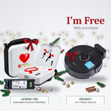 LIFEPAK CR2 Essential Semi-Automatic AED + Free Devanti 3-in-1 Robot Vacuum