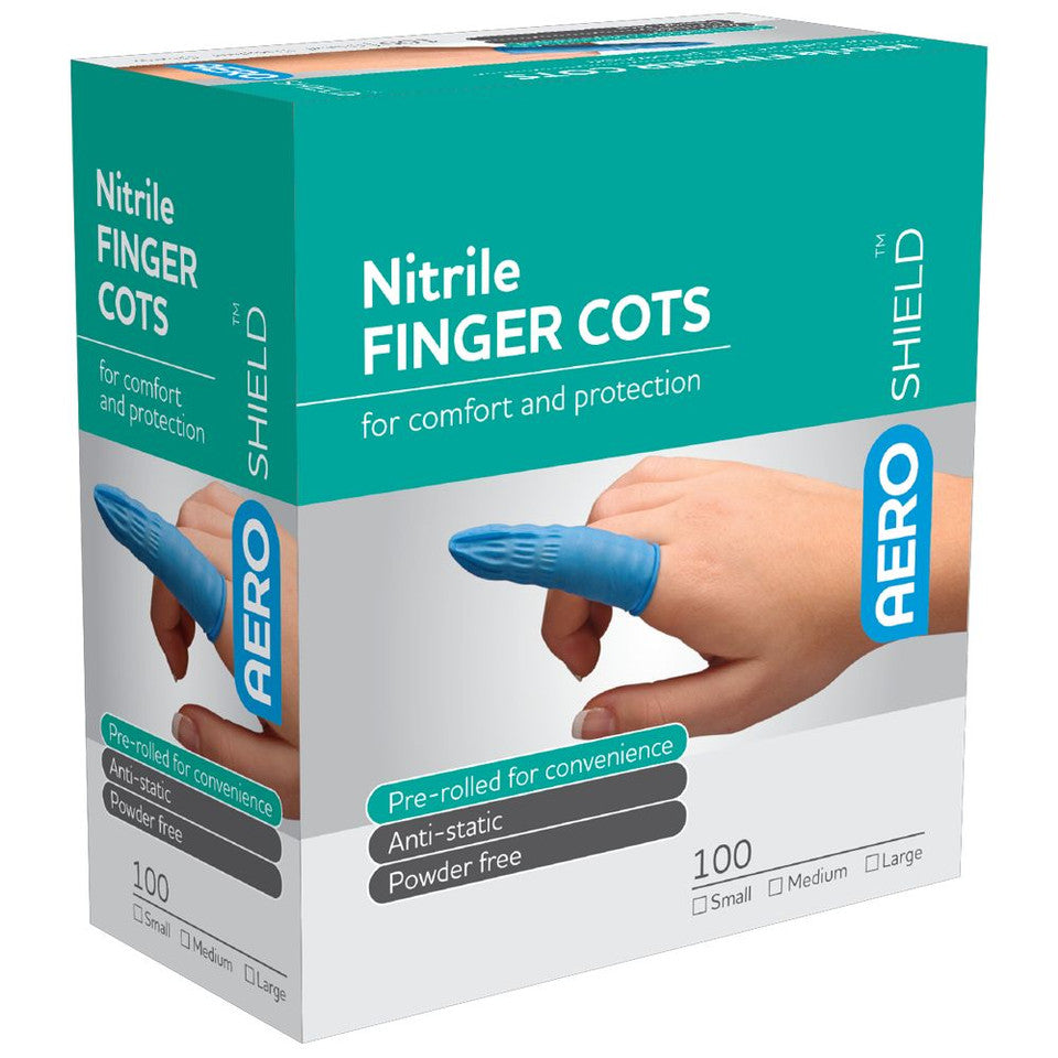Nitrile Finger Cots Box/100