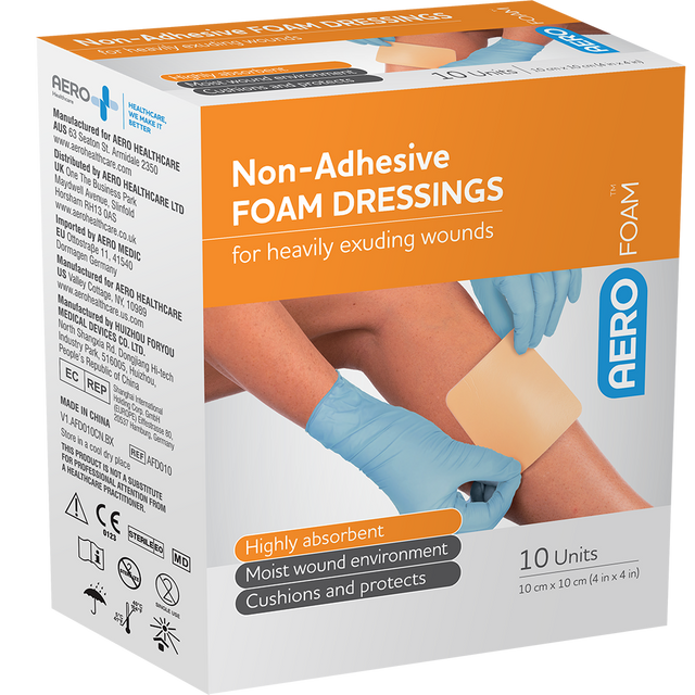 Non-Adhesive Foam Dressing 10 x 10cm Box/10