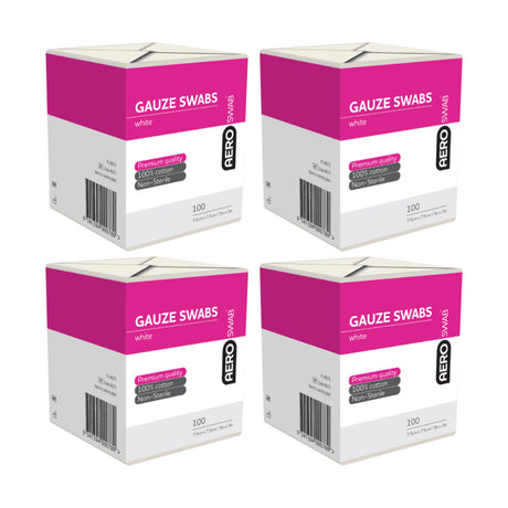 Non-Sterile White Gauze Swab 7.5 x 7.5cm 4/Pks (8PLY)