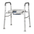 Over Toilet Aid with Soft Seat – Adjustable Bathroom Support Frame