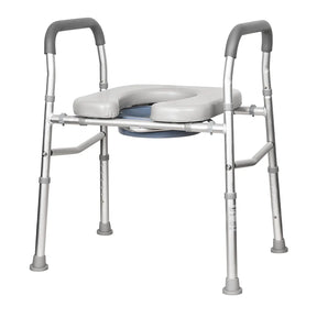 Over Toilet Aid with Soft Seat – Adjustable Bathroom Support Frame