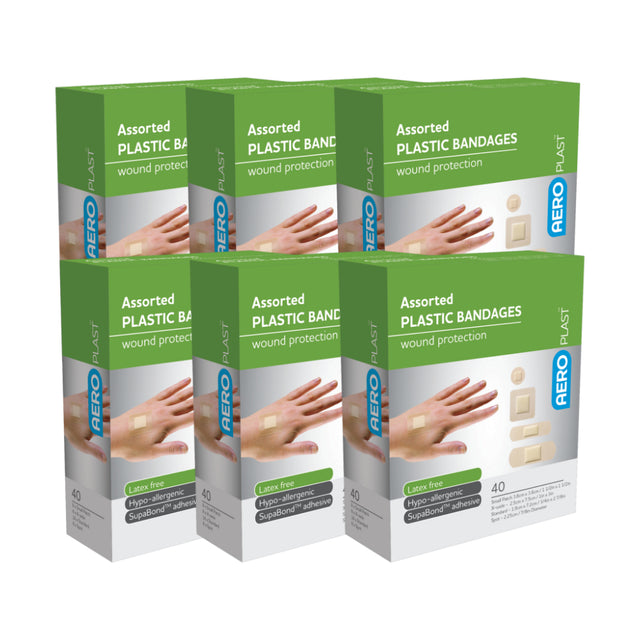 Plastic Assorted Dressings - Box/40 - 6 Boxes