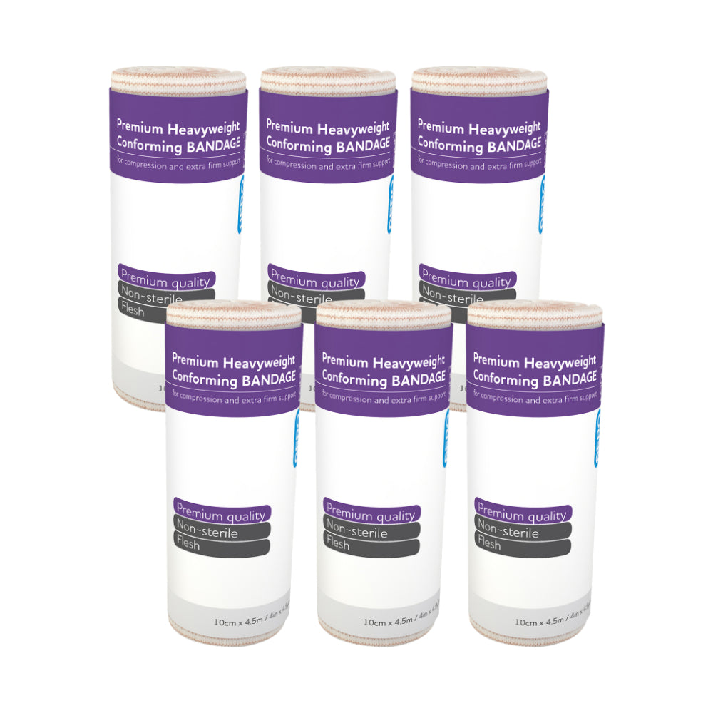 Premium Heavyweight Bandage 10cm x 4.5M 6/Pk