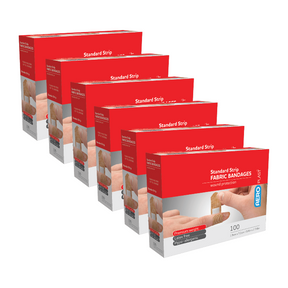 Premium Fabric Bandages - Standard Strip x 100 (6/Pks)
