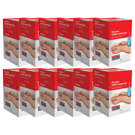 Premium Fabric Knuckle Dressings 7.5 x 3.8cm Box/40 12/Pks