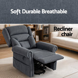 Artiss Lift Recliner Chair 8-Point Heated Massage 130° - 150kg - Grey