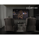 Artiss Lift Recliner Chair 8-Point Heated Massage 135° - Grey
