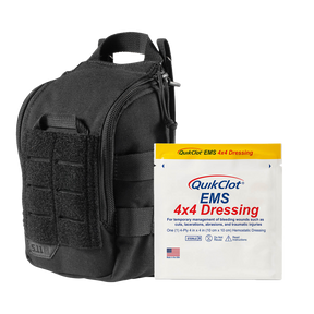 RAPIDSTOP Medium Bleed Control with QUIKCLOT EMS Roll- Tactical 13 x 18 x 8cm