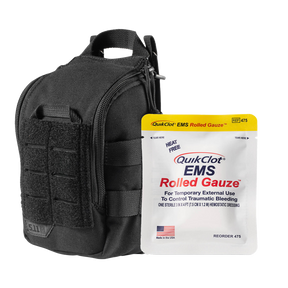 RAPIDSTOP Tactical Bleed Control Kit 13 x 18 x 8cm + Bonus EMS Roll