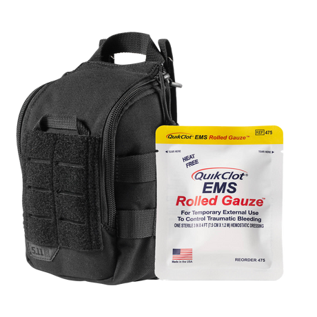 RAPIDSTOP Tactical Bleed Control Kit 13 x 18 x 8cm + Bonus EMS Roll