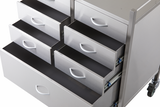 Stainless Steel Resuscitation Trolley Seven Drawer
