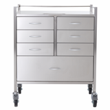 Stainless Steel Resuscitation Trolley Seven Drawer