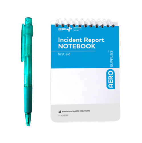 First Aid Notebooks with Pens 5 pack