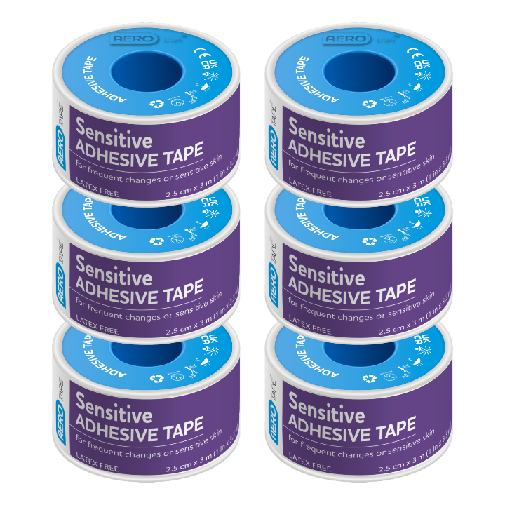 Sensitive Silicone Medical Tape 2.5cm x 3M (6/Pk)