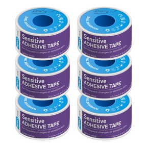 Sensitive Silicone Medical Tape 2.5cm x 3M (6/Pk)