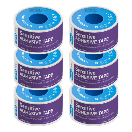 Sensitive Silicone Medical Tape 2.5cm x 3M (6/Pk)