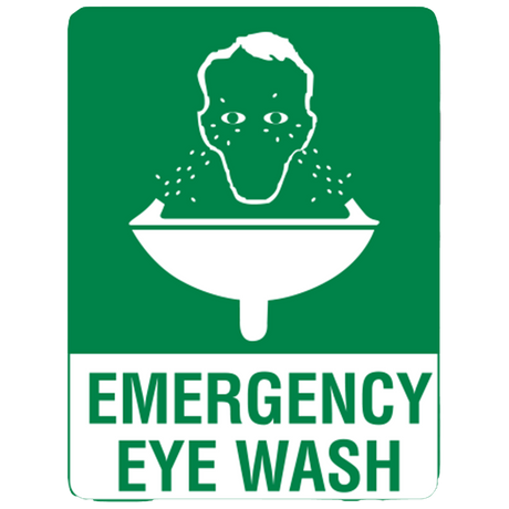 Small Metal Emergency Eyewash Sign 30 x 22.5cm