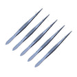 Stainless Steel Sharp Forceps 13cm 5/Pk