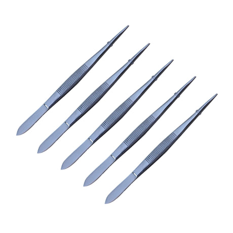 Stainless Steel Sharp Forceps 13cm 5/Pk