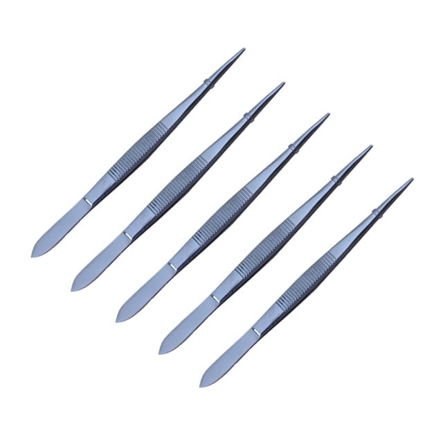 Stainless Steel Sharp Forceps 13cm 5/Pk