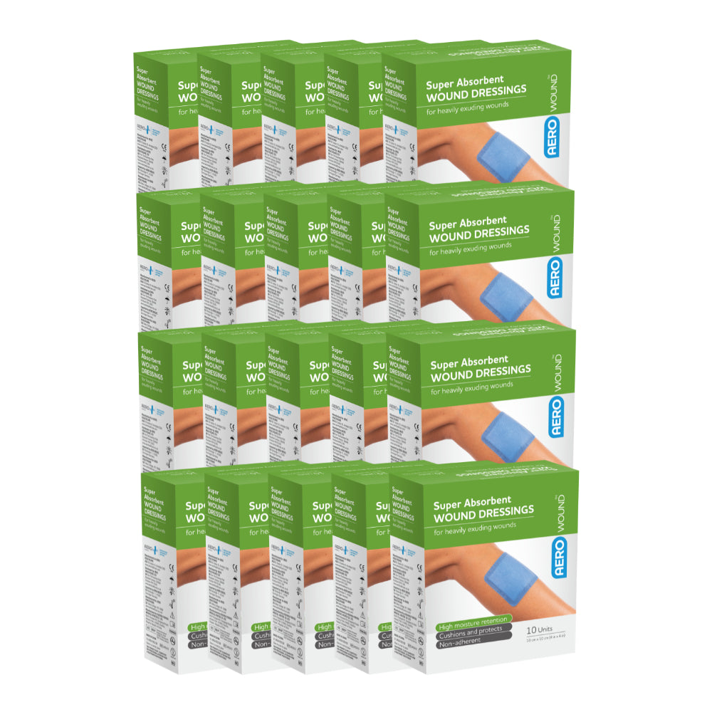 Super Absorbent Wound Dressing 10 x 10cm Box/10 20pk