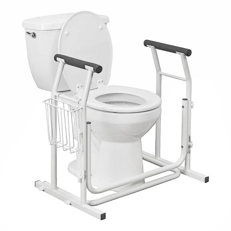 Toilet Surround Support Rails with Basket