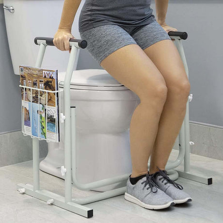 Toilet Surround Support Rails with Basket