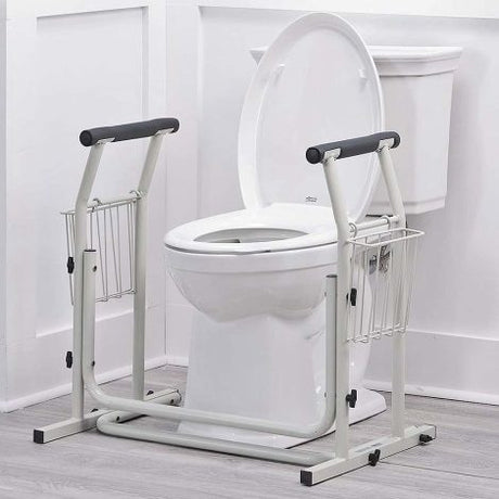 Toilet Surround Support Rails with Basket