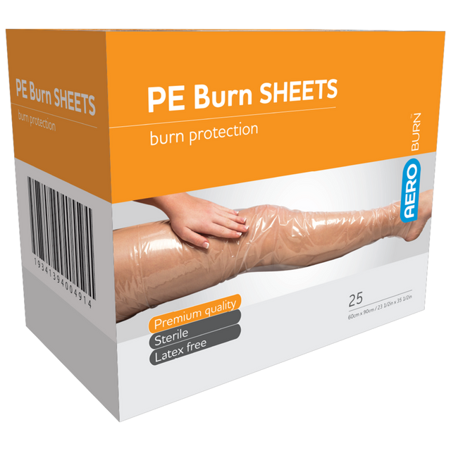 Polyethylene Burn Sheets 60 x 90cm Box/25