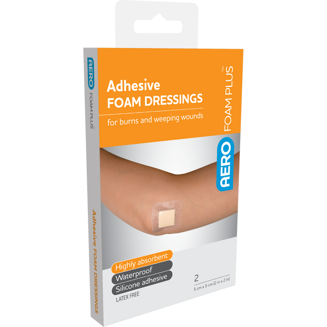 Adhesive Foam Dressings 5 x 5cm Box/2