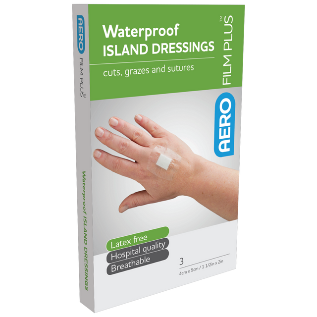 Waterproof Island Dressing 4 x 5cm Box/3