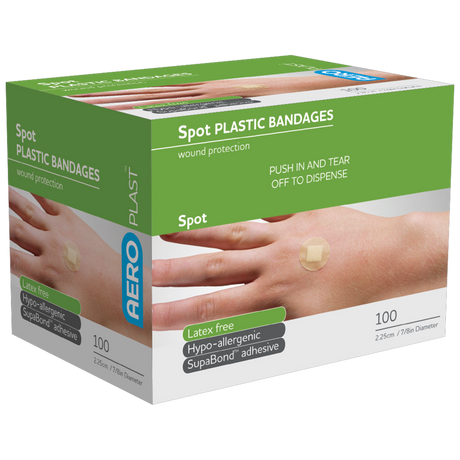 Plastic Spot Dressings 2.25 x 2.25cm Box/100