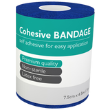 Blue Cohesive Bandages 7.5cm x 4.5M