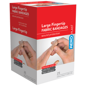 Premium Fabric Large Fingertip Dressing 7.5 x 4.5cm Box/25