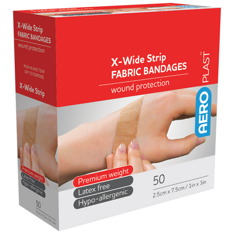 Premium Fabric X-Wide Strips 7.5 x 2.5cm Box/50