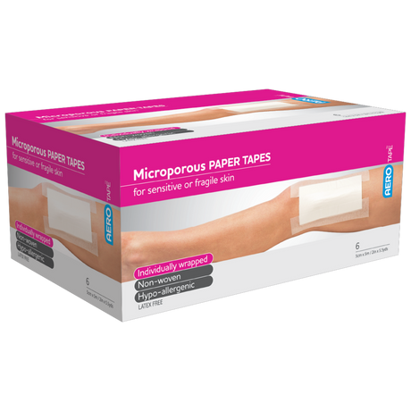 White Microporous Paper Tape 5cm x 5M Box/6