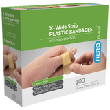 Plastic X-Wide Strip 7.5 x 2.5cm Box/100 – 12 Boxes