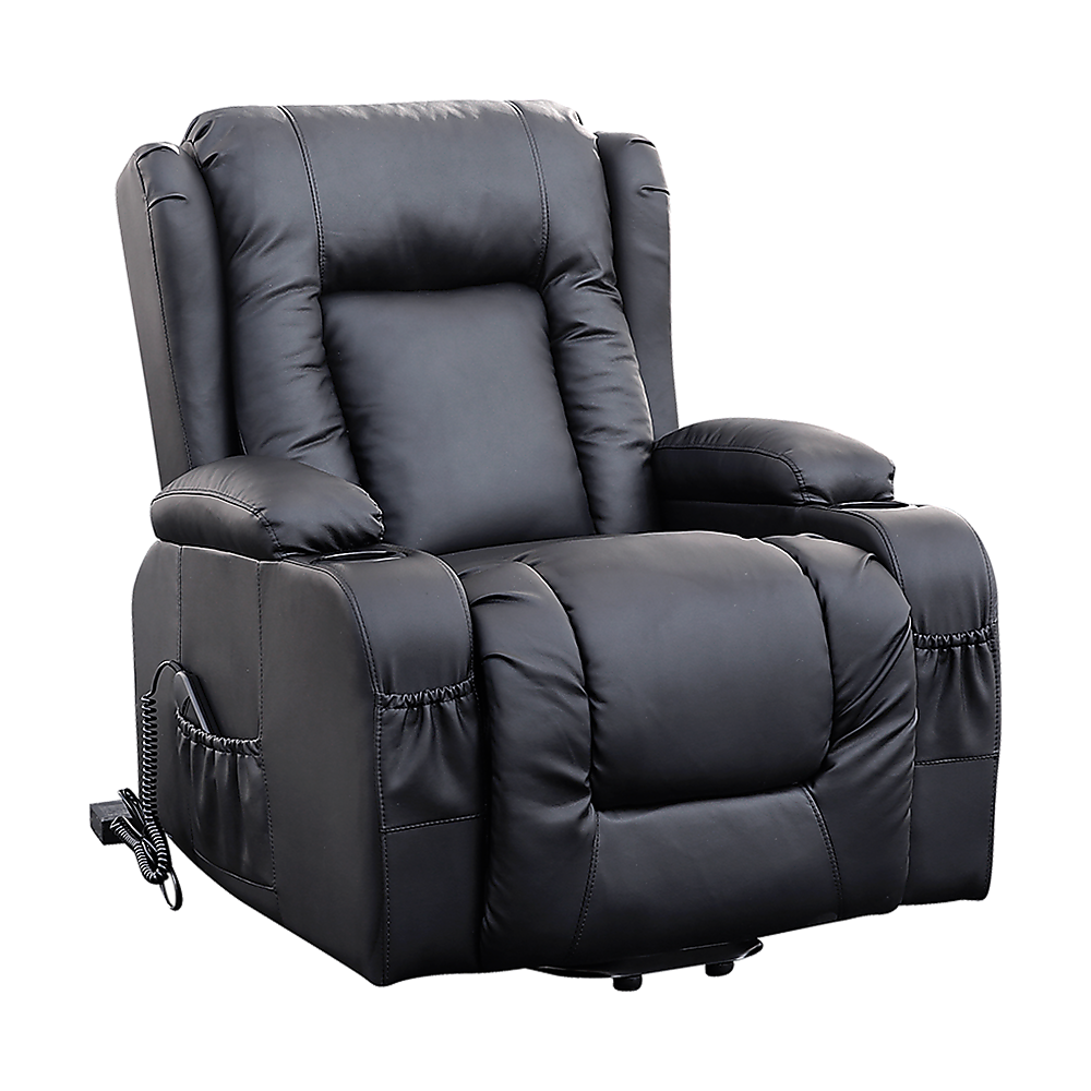 Palermo Electric Lift Recliner Chair - 150kg Black