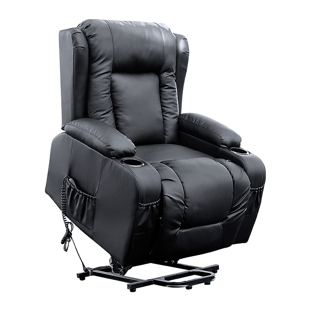 Palermo Electric Lift Recliner Chair - 150kg Black